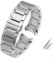WAHRE Solide Gebogene Ende Strap Fit for Armani AR2448 AR2447 AR2432 AR2433 AR2458 AR2434 AR245 Armband Stahl Uhr Kette Armband 22mm(Silver)
