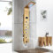 Cesinkin Colonne de Douche Gold Panneau Mural Douche Système de Colonne de Douche Hydromassante à 6 Jets Panneau de Douche Multifonctionnel et Colonne de Douche