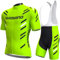 Fenovel Fahrradtrikot, Herren Fahrradanzug, Schnell Trocknender Und Atmungsaktiver Radsportanzug, 19D Gepolsterte Hosenträger Shorts (Green, XL)