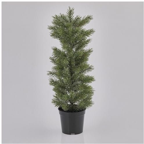 EDG Enzo De Gasperi Albero di Natale Piccolo Pino in Vaso PVC Sintetico Artificiale H53 cm
