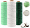 NVIYAM Premium Makramee Garn 3er Set - 2mm x 100M - 100% Natürliche Baumwollgarn, Natur Baumwoll Bastelschnur für Basteln, DIY Handwerk, Weihnachten, Weben Dekoration und Hängepflanzen