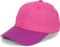 styleBREAKER Unisex Baseball Cap zweifarbig Pastell oder kräftig | 6-Panel Cap Mehrfarbig verstellbar mit Schnalle | Sommer Basecap aus Baumwolle, Farbe:Pink-Violett