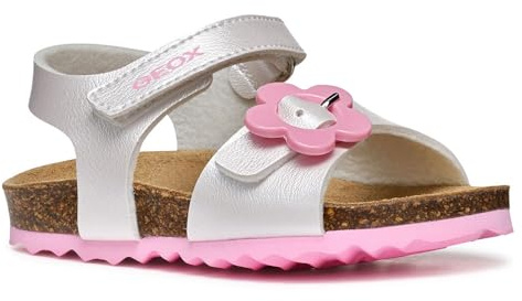 GEOX BABY B SANDAL CHALKI GIRL WHITE/PINK 22_EU