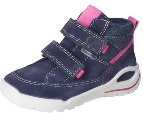 RICOSTA Mädchen Stiefel Skip, Kinder Boots, Weite: Mittel, lose Einlage, RicostaTEX, Klettstiefel, Booties, wasserdicht, Nautic/Ozean/pink (170), 31 EU