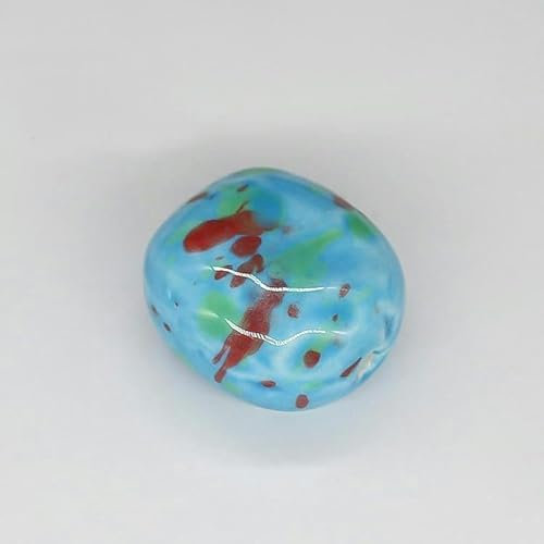 200 pezzi 31 * 29MM Perline in ceramica rosa colori misti per creazione di braccialetti Perline di porcellana Perline distanziatrici per creazione di gioielli-Tianlan+rosso-31 * 29mm