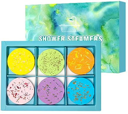 Joyeee Bombe de Douche, 6pcs Bombe de Bain au Parfum Floral Aromatherapie pour la Relaxation Coffret Cadeau pour Femme Enfants Homme Mère Épouse Petite Amie Fille