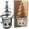 LABLADUO Chocolate Fountain, Stainless Steel 4 Tiers Chocolate Fountain Machine 1.8Kg Capacity Chocolate Fondue Waterfall Melting Tower, Adjustable Temperature, Quick Set