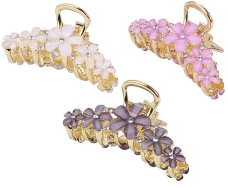 Healeved Lot De 3 Pinces À Cheveux Tendance En Strass Pour Femmes Style Coréen Ornements Élégants Pour Une Tenue Quotidienne