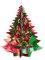 Foil Ceiling Decorations Christmas 2 Tone - 30cm Bell Foil Christmas Decoration (Red/Green)