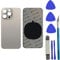 Peixiong 15 Pro Max Rear Back Glass Replacement for iPhone 15 Pro Max Rear Back Glass Cover Replacement with Pre-Installed Adhesive + Reparing Tool Kit (Natural Titanium)