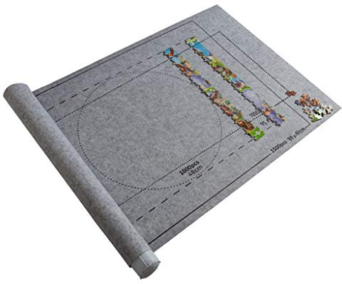 Glue Brush 1500 Puzzle Roll To For Up 26x46 inch Puzzle PCS Mat Puzzle Toy Faeries (Grey, One Size)