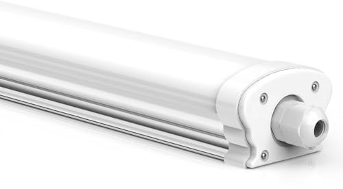 JESLED - 1er Pack LED Feuchtraumleuchte 120cm IP65-30W 5200 Lumen - 4000K Neutralweiß - Verknüpfbar - Kellerleuchte, Nassraumleuchte - Feuchtraum Wannenleuchte