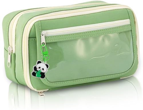 NHDDGR Federmäppchen Pencil Case Federtaschen Mäppchen Etui Stifte 9 Fach Fächer Stiftetasche Schlamperbox Schlampermäppchen Schulmäppchen Für Schule & Büro(Grün)