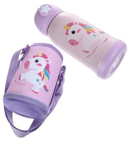 GRIRIW 1pezzi Tazza Termica Con Isolamento Sottovuoto e Cannuccia Tazza Termica Con Viola e Leggera