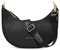 Expatrié Umhängetasche Damen Schwarz - Lea Small - Half Moon Bag Schultertasche - Crossbody Bag im Halbmond Design - Halbrunde Handtasche aus Veganem Leder - Wasserabweisend