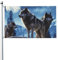 Garten Flaggen Wölfe Gartens Banner Dekoration Balkonflagge Uv-Beständig Fahne Für Drinnen Party Outdoor 90X152CM