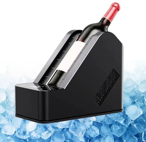 Tragbarer elektrischer Weinkühler für bis zu 750ml Rotwein & Champagner | LCD-Touchdisplay mit Ambientebeleuchtung | Präzise Temperaturregelung 5-20°C | Energieeffizientes Ultra-Leises Design