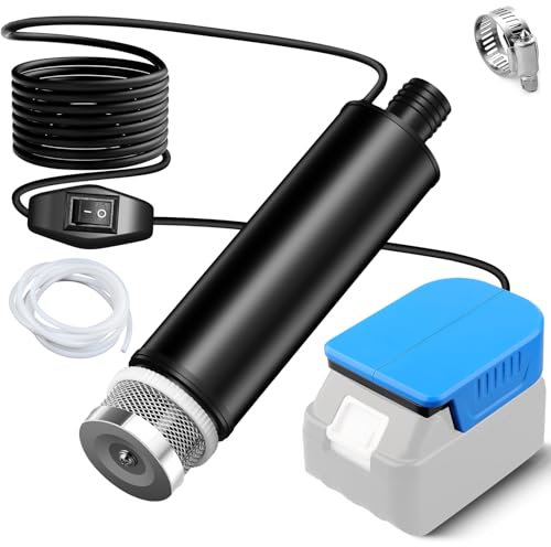 Pompa sommersa senza fili compatibile con batteria Makita da 18 V (senza batteria), 100 W, 635 GPH, pompa portatile senza spazzole con tubo da 1 m, pompa dell'acqua per piscina, vasca idromassaggio