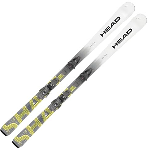 Ski Alpinski Pisten Ski - Head Shape 3.0 - Allride Rocker - inkl. Bindung PR10 GW Promo Gripwalk Z3-10 - für fortgeschrittene und Gute Fahrer - Carvingski für präparierte Piste (gelb, 142cm)