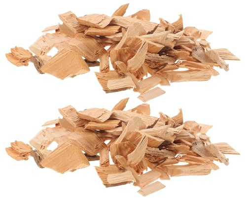 Veemoon 2 Sacchetti di trucioli di Legno per Barbecue per affumicare e Grigliare - Trucioli di Legno di cipresso Naturale per Barbecue, Pezzi, Cocktail, Salsicce, Cucina all'aperto per Le Vacanze,