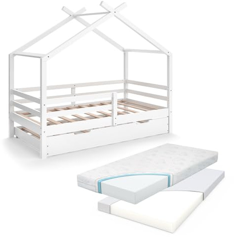VitaliSpa Hausbett Luni, Weiß, 160 x 80 cm
