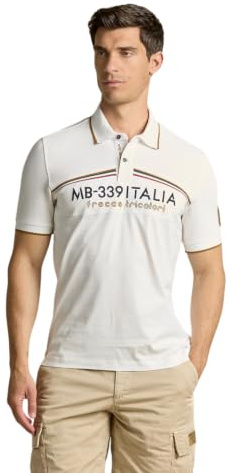 Aeronautica Militare PO1924 Herren-Poloshirt, Hemd, kurzärmelig, dreifarbig