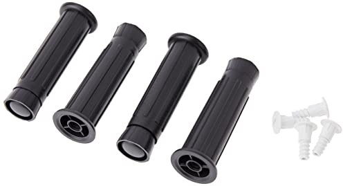 MICEL Patas para Muebles Juego 4, Negro, 130-200mm