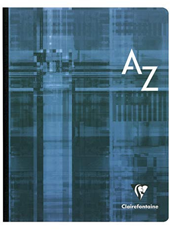 Clairefontaine 9649C - Packung mit 5 Vokabelheften / Adressbuch geleimt, 17x22 cm, 96 Blatt, kariert, 90g, farbig sortiert, 1 Pack