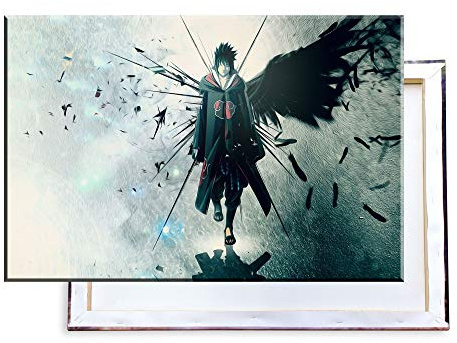 Unified Distribution Itachi Uchiha - 60x40 cm Kunstdruck auf Leinwand • erstklassige Druckqualität • Dekoration • Wandbild