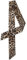 sourcing map Damen Skinny Scarf Dünne Lange Hals Schal Mode Leopard Stirnband Halstuch Kaffee 88 x 5cm