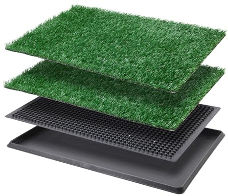 LOOBANI Dog Grass Pad with Tray - 16x20in for Apartment Balcony Use