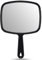 OMIRO Hand Mirror, All Black Handheld Mirror with Handle, Rectangle, 16.8 x 23.6 cm