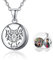 TANGPOET Herren Medaillon Kette 925 Sterling Silber Wolf Foto Medaillons zum öffnen Anhänger Halskette Damen Tier Wolf Schmuck Amulett für Frauen Mädchen Familie