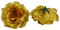 Corkwaw 25 teste di rosa artificiali da 7,6 cm, fiori di rosa in seta, per matrimoni, feste, casa, giardino, fai da te, decorazioni per scatole regalo (oro)