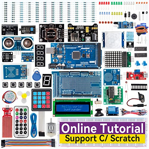 SUNFOUNDER Project Das vollständigste Elektrik Starter Kit, kompatibel mit Arduino Mega R3 Nano,73 Tutorials enthalten