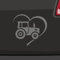 Herz Traktor Aufkleber -6 Größen 21 Farben- Landwirt Trekker Zugmaschine Love