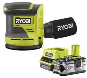Pack RYOBI Ponceuse excentrique 18V OnePlus RROS18-0 - 1 Batterie 4.0Ah - 1 Chargeur rapide RC18120-140