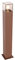 Qazqa - Industrie I Vintage I Industrie I Vintage I Steh-Außenleuchte I Sockelleuchte 70 cm rostbraun IP44 - Dänemark I Außenbeleuchtung - Aluminium Länglich - LED geeignet E27