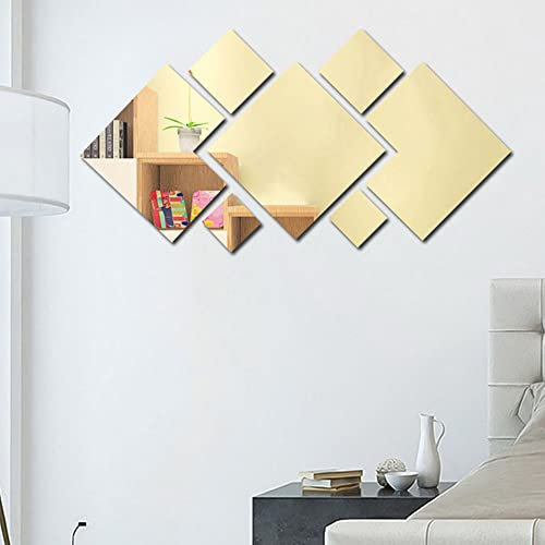 Miroirs Muraux Autocollant,7 Pièces Miroir Stickers Muraux Décor,Décoration D'autocollant Mural Miroir Acrylique,80*55cm,pour Le Salon, La Salle de Bain Les Escaliers La Décoration de Bricolage