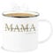 Emaille Becher Blechbecher - Mama mit Namen Kinder est I Geschenk Mama Muttertag I Mutti Geschenkidee Mom I Mum Geburtstag I Weihnachten - 300 ml - Weiß Silber - für mütter name mami mummy mamas