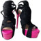 Frankie Hsu Escarpins sexy à talons hauts à plateforme à talons hauts, classique rose fluo noir, faux daim tendance, style moderne, grande taille, chaussures creuses pour femmes US5-14, noir, 41.5 EU