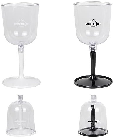 TOOSOAR 2pcs Copas de Vino para Llevar, Copas de Vino personalizadas para Camping, para cualquier ocasión, para camping, catering, fiestas en la piscina, fiestas en el jardín, festivales y picnics
