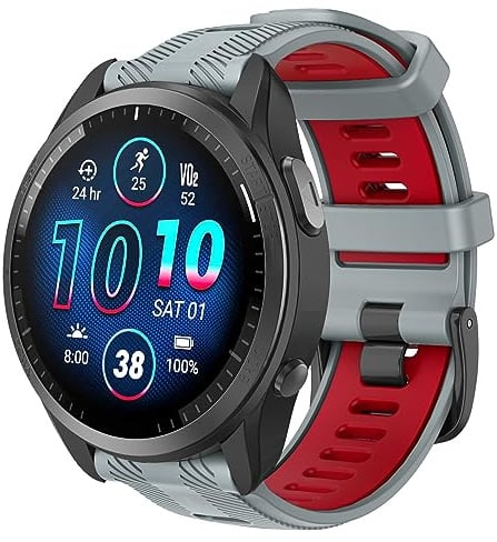 ISABAKE Armband für Garmin Forerunner 945/935/955/965 Armband, 22mm Silikon Ersatzarmband für Fenix 7/Fenix 6/Fenix 6 Pro/Fenix 5/Fenix 5 plus/Quatix 5/Approach S62/S60/MARQ/Descent G1 Armbänder