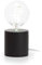 Vellight Lampenfuß, Zylinderform, Kabel mit Schalter, E27, 60 W, IP20, Zement, Schwarz, 90 mm x 90 mm