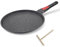 RANX INGST Padella per Crepes Ø25cm con Maniglia Rimovibile, Crepiera con Distributore di Impasti, Rivestimento Antiaderente - Nero