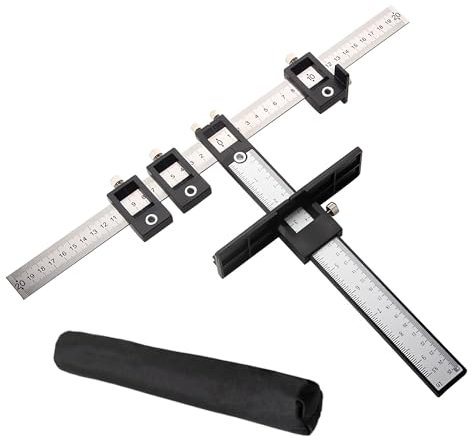 Locher Locator Bohrführung, Schrank Jig, Hardware Jig, Einstellbare Punch Locator, Locher Locator, Zur Präzisen Positionierung Von Küchenschubladen Und Türgriffen(Schwarz)