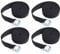 5 m x 50 mm Sangles d'Arrimage, 4Pcs Réglables Sangle à Cliquet avec Boucle en Alliage de Zinc pour Bagages, Camionnettes, Camions, Moto (Noir)