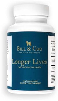 BILL & COO Longer Lives (90g) - Steigern Sie das Wohlbefinden Ihrer Geliebten Haustiere mit Unserer Einzigartigen Formel aus Rinderkollagenpeptiden und Rote-Bete-Pulver