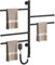 OihPaw Towel Rail Radiator,675x450 mm 180° Rotatable Towel Warmer Rail for Bathroom,80W Wall Mounted electric towel rail with thermostat and LED Indicator,Black Electric Heated Towel Rail