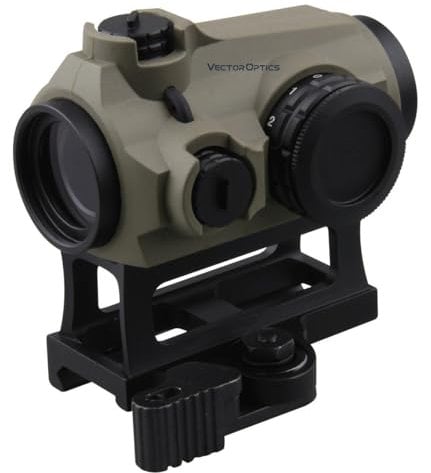 Vector Optics SCRD-39 Maverick-III 1x22 SOP Dark Earth Rubber Cover Rotpunkt Visier für Sport, Airsoft und Jagd, Luftgewehr, Ziel-Visier, Reflex-Visier, Red-Dot zum zielen